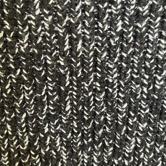 Everlane The Chunky Wide Neck Wool Black & White Marled Sweater - XS - Picture 13 of 16